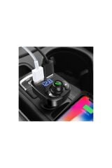 Araç Fm Transmitter 5.0 Bluetooth Araç Kiti Usb Mp3 Sd Kart Flash Için Uygun Çakmaklık Girişli