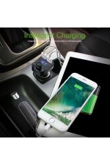 Araç Fm Transmitter 5.0 Bluetooth Araç Kiti Usb Mp3 Sd Kart Flash Için Uygun Çakmaklık Girişli