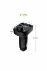 Araç Fm Transmitter 5.0 Bluetooth Araç Kiti Usb Mp3 Sd Kart Flash Için Uygun Çakmaklık Girişli