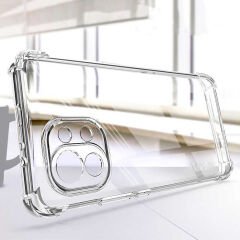 Xiaomi Mi 11 Lite Kılıf Nitro Anti Shock Darbe Emici Köşe Korumalı Şeffaf Silikon Kapak Renksiz