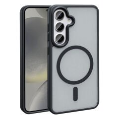 Samsung Galaxy S25 Plus Kılıf Kablosuz Şarj Özellikli Mat Arka Yüzey Sio Kapak