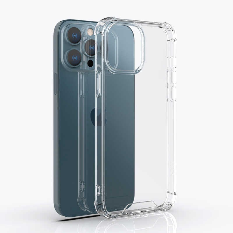 iPhone 13 Pro Max Kılıf Nitro Anti Shock Darbe Emici Köşe Korumalı Şeffaf Silikon Kapak