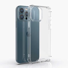 iPhone 13 Pro Max Kılıf Nitro Anti Shock Darbe Emici Köşe Korumalı Şeffaf Silikon Kapak