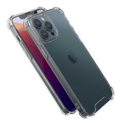 iPhone 13 Pro Max Kılıf Nitro Anti Shock Darbe Emici Köşe Korumalı Şeffaf Silikon Kapak