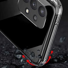 Samsung Galaxy A72 Kılıf Nitro Anti Shock Darbe Emici Köşe Korumalı Şeffaf Silikon Kapak