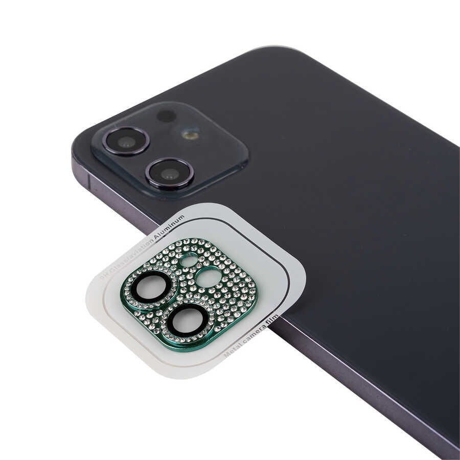 iPhone 11 CL-08 Kamera Lens Koruyucu Koyu Yeşil