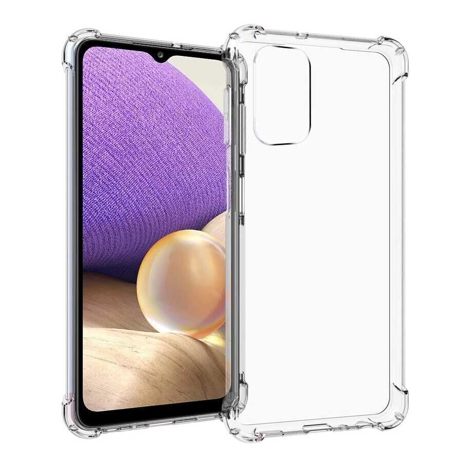 Samsung Galaxy A72 Kılıf Nitro Anti Shock Darbe Emici Köşe Korumalı Şeffaf Silikon Kapak Renksiz