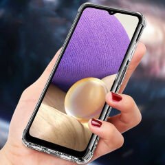 Samsung Galaxy A52 Kılıf Nitro Anti Shock Darbe Emici Köşe Korumalı Şeffaf Silikon Kapak Renksiz