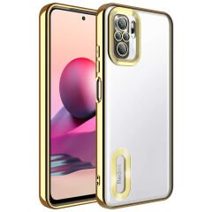 Xiaomi Redmi Note 10S Kılıf Kamera Korumalı Logo Gösteren Omega Kapak kılıf