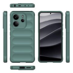 Xiaomi Redmi Note 14 4G Kılıf Esnek TPU Oyuklu Arka Yüzey Tasarımlı Etnik Silikon Kapak
