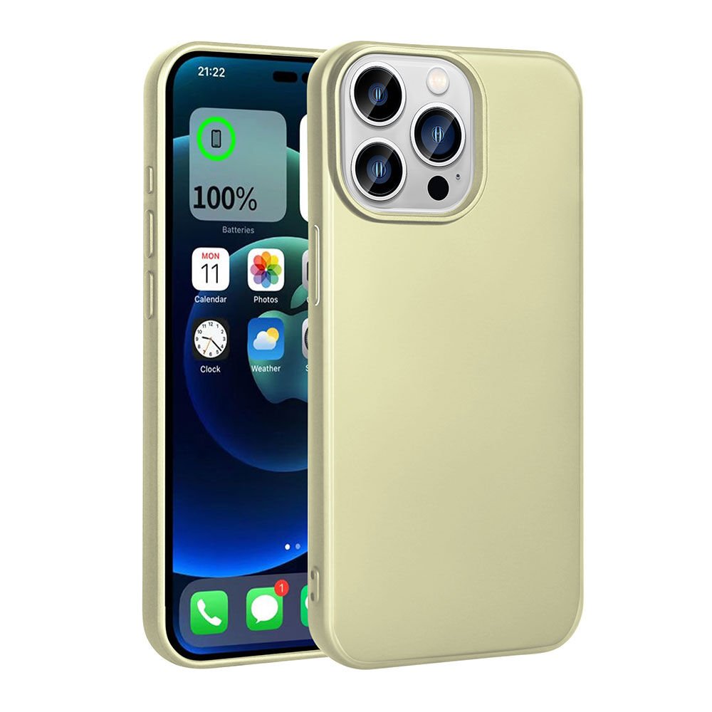 iPhone 15 Pro Kılıf Premier Silikon Kapak Gold