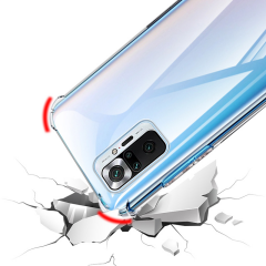 Xiaomi Redmi Note 10 Pro Kılıf Nitro Anti Shock Darbe Emici Köşe Korumalı Şeffaf Silikon Kapak