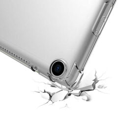 iPad Mini 5 Kılıf Nitro Anti Shock Darbe Emici Köşe Korumalı Şeffaf Silikon Kapak Renksiz