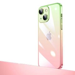 iPhone 14 Kılıf Parlak Renk Geçişli Kamera Korumalı Senkron Kapak