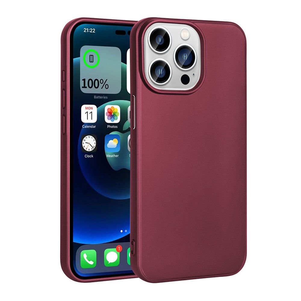 iPhone 15 Pro Kılıf Premier Silikon Kapak Mürdüm