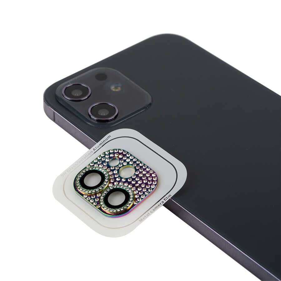 iPhone 12 Mini CL-08 Kamera Lens Koruyucu Colorful