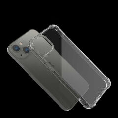 iPhone 13 Kılıf Nitro Anti Shock Darbe Emici Köşe Korumalı Şeffaf Silikon Kapak Renksiz