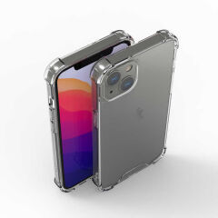 iPhone 13 Kılıf Nitro Anti Shock Darbe Emici Köşe Korumalı Şeffaf Silikon Kapak Renksiz