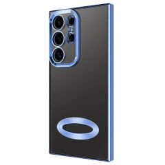 Samsung Galaxy S24 Ultra Kılıf Kamera Korumalı Logo Gösteren Omega Kapak Derin Mor
