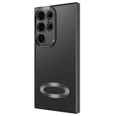 Samsung Galaxy S24 Ultra Kılıf Kamera Korumalı Logo Gösteren Omega Kapak Derin Mor