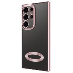 Samsung Galaxy S24 Ultra Kılıf Kamera Korumalı Logo Gösteren Omega Kapak Derin Mor