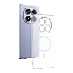 Xiaomi Redmi Note 14 Pro 4G Uyumlu Kamera Korumalı MagSafe Şarj Özellikli Şeffaf Sararmaz London Sert Plastik Kapak