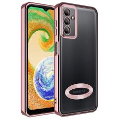 Samsung Galaxy A34 Kamera Korumalı Logo Gösteren Omega Kapak Kılıf Derin Mor