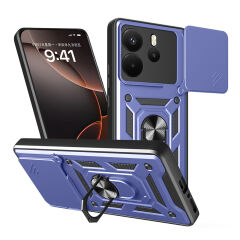 Xiaomi Redmi Note 14 Kılıf Magnetik Standlı Kamera Korumalı Sürgülü Vega Kapak