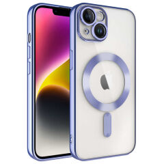 iPhone 14 Kılıf Kamera Korumalı Kablosuz Wireless Şarj Özellikli Demre Kapak Koyu Yeşil