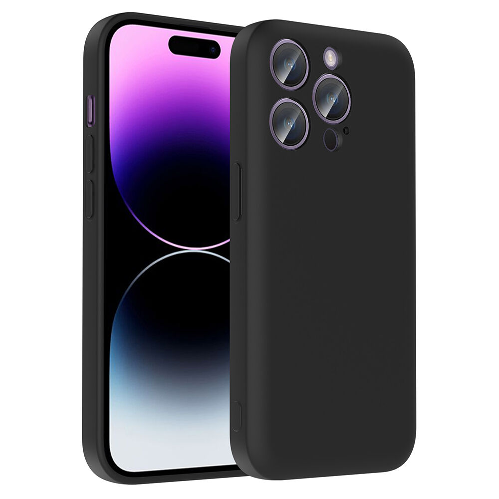 iPhone 14 Pro Kılıf Kamera Korumalı Kartlık Hazneli Vitra Kapak Siyah