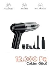 LT-107C Mini Çok Fonksiyonlu Üflemeli Şarjlı Araç Süpürgesi El Süpürgesi