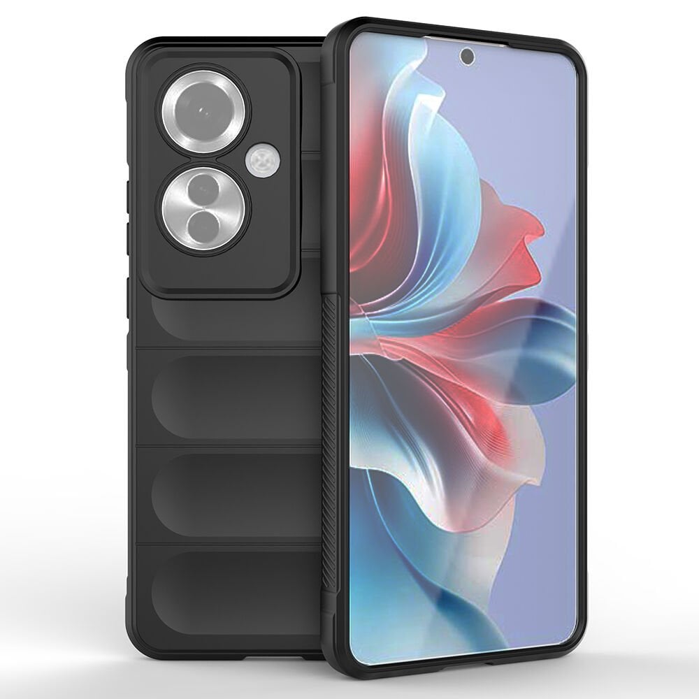Oppo Reno 11F 5G Kılıf Esnek TPU Oyuklu Arka Yüzey Tasarımlı Etnik Silikon Kapak