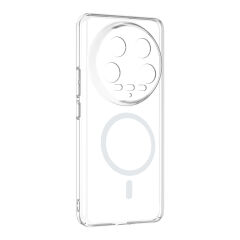 Xiaomi Mi 14 Ultra Uyumlu Kamera Korumalı MagSafe Şarj Özellikli Şeffaf Sararmaz London Sert Plastik Kapak