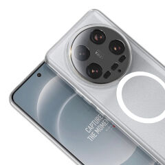 Xiaomi Mi 14 Ultra Uyumlu Kamera Korumalı MagSafe Şarj Özellikli Şeffaf Sararmaz London Sert Plastik Kapak