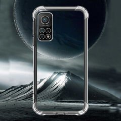 Xiaomi Mi 10T Pro 5G Kılıf Nitro Anti Shock Darbe Emici Köşe Korumalı Şeffaf Silikon Kapak