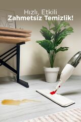 Profesyonel 360 Derece Dönen Su Hazneli Püskürtmeli Sprey Extra 3 Mop Paspas