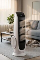 Vantilatör Kule Tipi Uzaktan Kumandalı Dijital Göstergeli Elektrikli Fan 135W TF001
