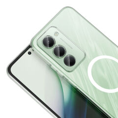 Xiaomi Redmi 15 Uyumlu Kamera Korumalı MagSafe Şarj Özellikli Şeffaf Sararmaz London Sert Plastik Kapak