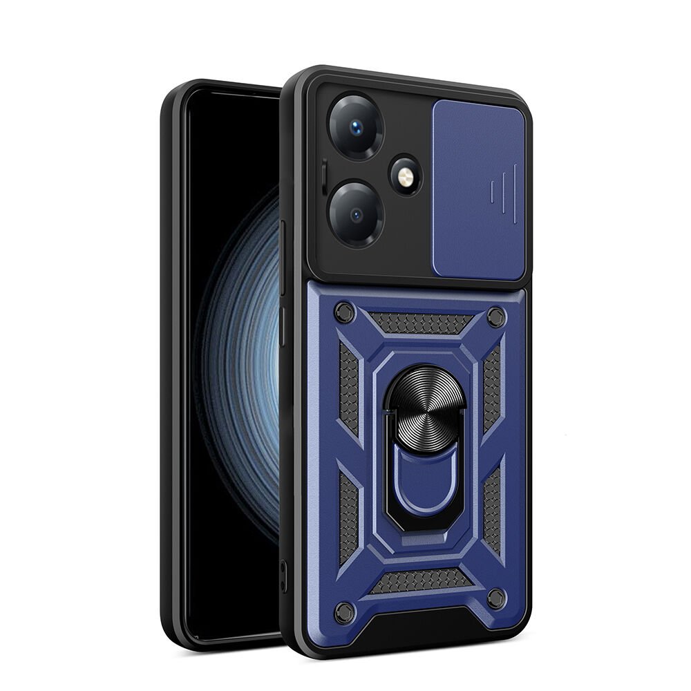 İnfinix Hot 30 Play Kılıf Magnetik Standlı Kamera Korumalı Sürgülü Vega Kapak