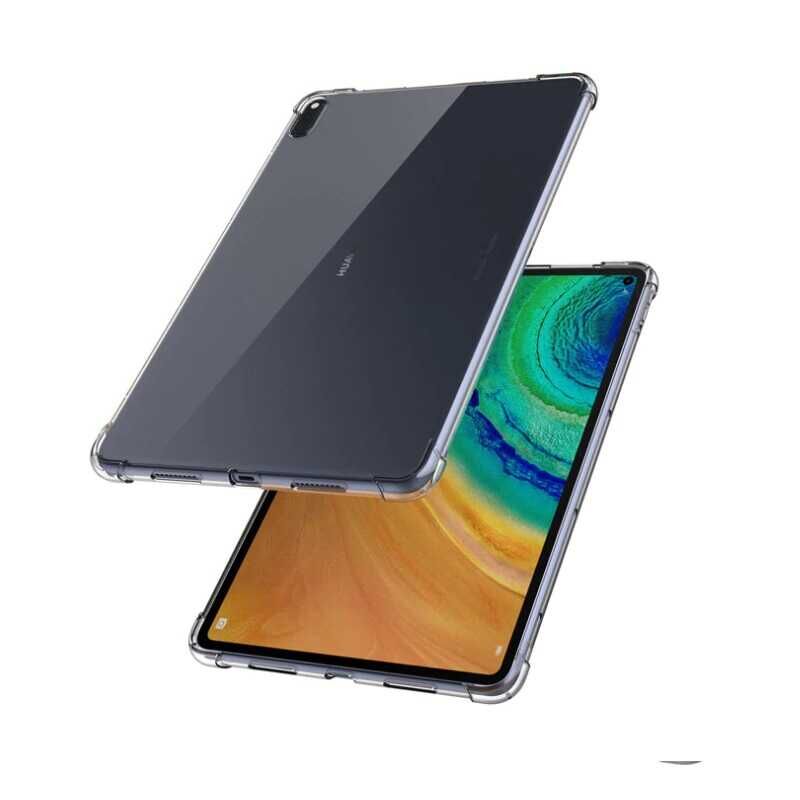 Huawei MatePad 10.4 Kılıf Nitro Anti Shock Darbe Emici Köşe Korumalı Şeffaf Silikon Kapak Renksiz