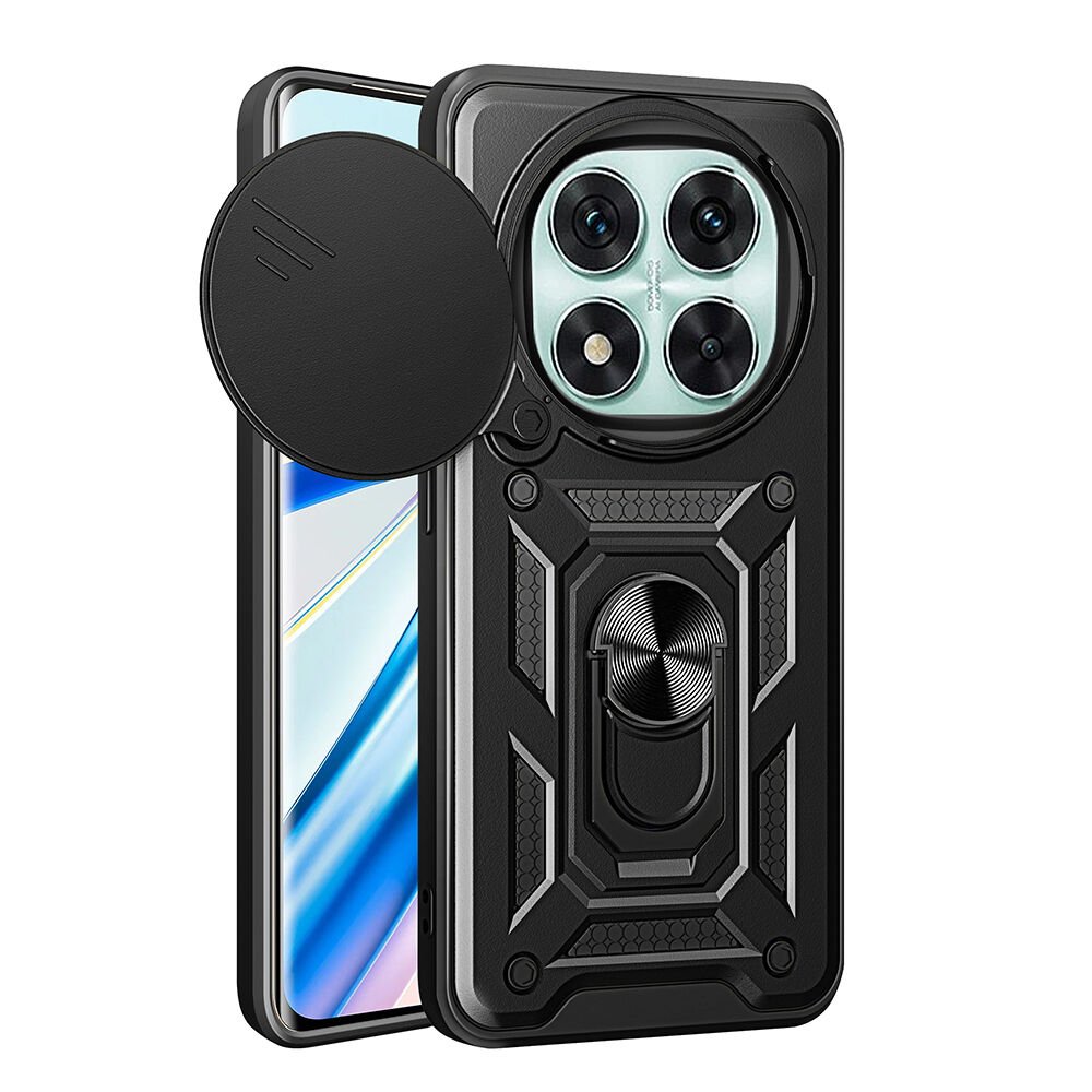 Xiaomi Redmi Note 14 Pro 5G Kılıf Magnetik Standlı Kamera Korumalı Sürgülü Vega Kapak