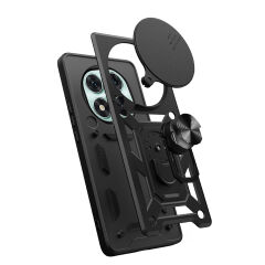 Xiaomi Redmi Note 14 Pro 5G Kılıf Magnetik Standlı Kamera Korumalı Sürgülü Vega Kapak