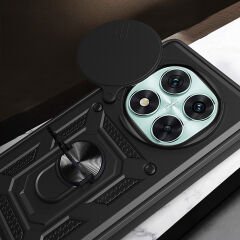 Xiaomi Poco X7 Kılıf Magnetik Standlı Kamera Korumalı Sürgülü Vega Kapak