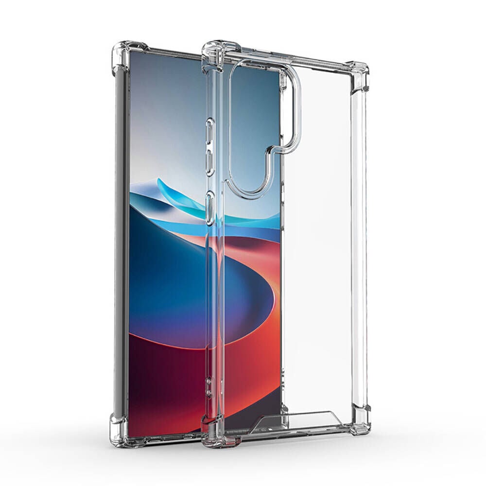 Samsung Galaxy S24 Ultra Kılıf Nitro Anti Shock Darbe Emici Köşe Korumalı Şeffaf Silikon Kapak Renksiz