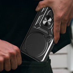 Xiaomi Redmi Note 14 Pro Plus Kılıf Magnetik Standlı Kamera Korumalı Sürgülü Vega Kapak
