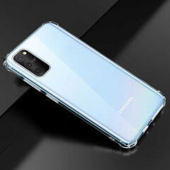 Samsung Galaxy A91 (S10 Lite) Kılıf Nitro Anti Shock Darbe Emici Köşe Korumalı Şeffaf Silikon Kapak
