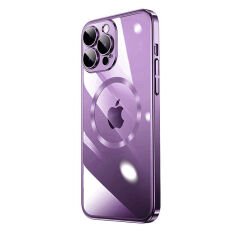 iPhone 14 Pro Max Kılıf Wireless Şarj Özellikli Sert PC Riksos Magsafe Kapak T24389