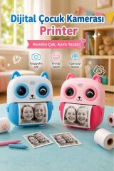 Dijital Fotoğraf Makineleri Çocuk Termal Resim Kağıt Baskılı Yazıcı Kamera Video Makinesi CMR21
