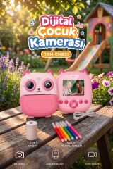 Dijital Fotoğraf Makineleri Çocuk Termal Resim Kağıt Baskılı Yazıcı Kamera Video Makinesi CMR21