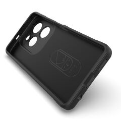 İnfinix Hot 40 Pro Kılıf Esnek TPU Oyuklu Arka Yüzey Tasarımlı Etnik Silikon Kapak Lacivert